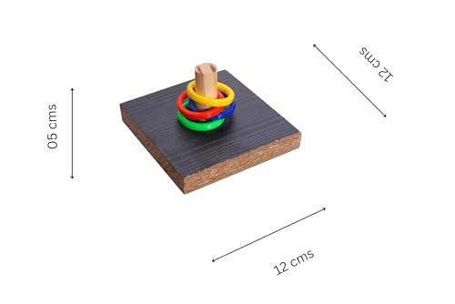 POONCH-PET-STORE-Brain-stimulating-Five-Ring-Toy-for-Budgies-cockateil-Lovebird-and-Other-Parrot-Color-Ring-Game-Made-of-Engineered-Wood