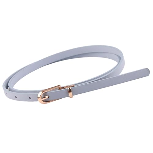 Jeans Belt Fashion Buckle Skinny Waist Adjustable Ladies Belts Shaping Slim Waistband for Womens Leather Dress Coat (Light Blue)