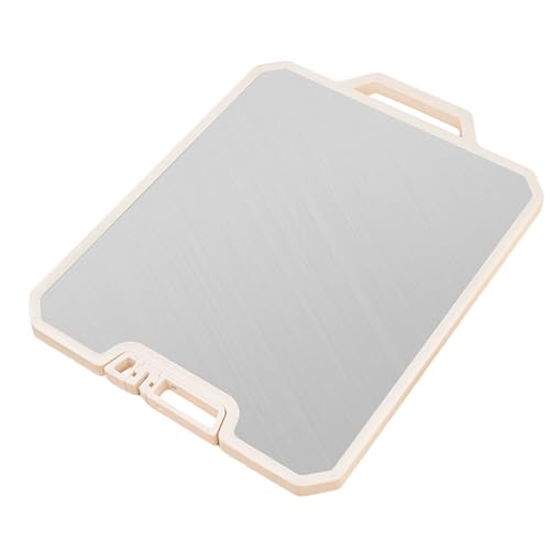 Tabla de cortar | Tablas de corte de acero inoxidable | Con zona de frotamiento de ajo, doble cara y fácil de limpiar fruta vegetales y queso pan