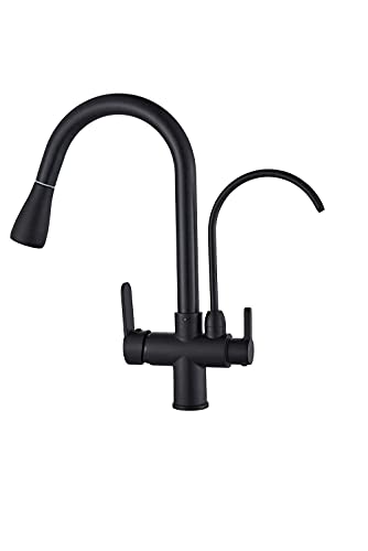 Robinet filtré de cuisine à douchette extractible pour évier d'appartement et maison