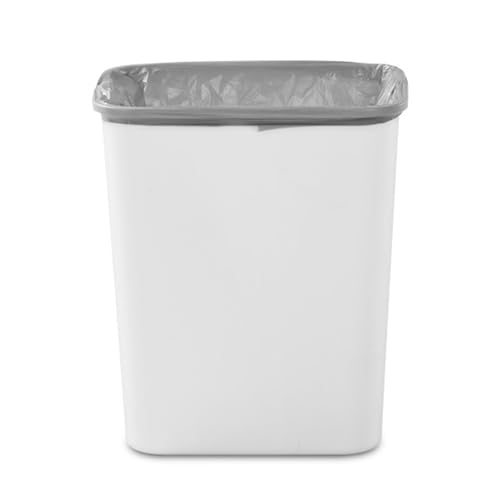 Sterilite Swing Top Wastebasket, Trash Can, 7.8 Gallon, White, 6-Pack - image 9