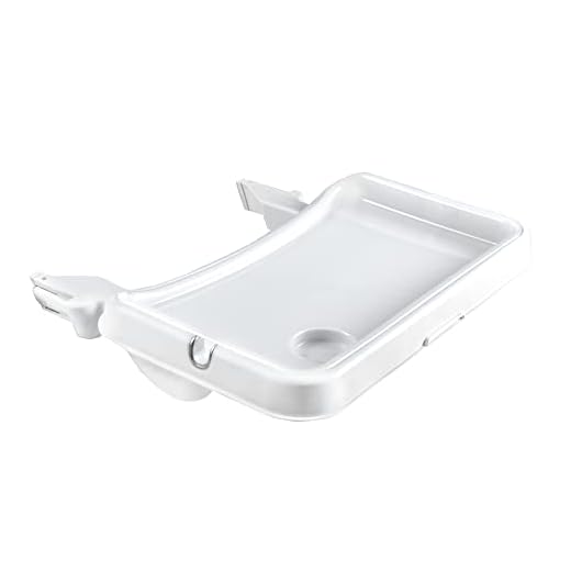 Hauck Alpha Tray - Set 3 en 1 / bandeja de comer regulable y extraíble, combinable con trona de madera evolutiva Alpha+ y Beta+ de HAUCK, con bordes elevados y portavaso, blanco
