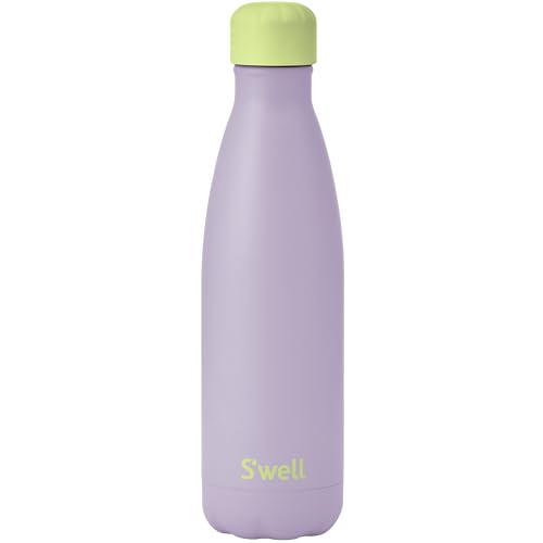 Image of S'well Stainless Steel Water Bottle, 17oz, Lilac Matcha, Triple Layered Vacuum Insulated Container Keeps Drinks Cold for 36 Hours and Hot for 18, BPA Free, Perfect for On the Go