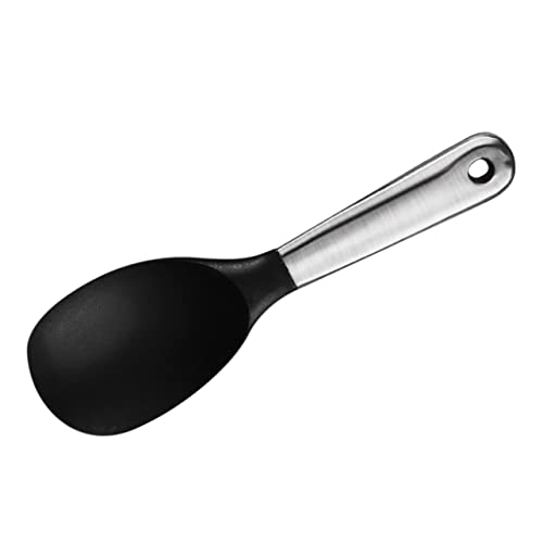 1Pc Sturdy Silicone Rice Paddle Spoon Non Stick Rice Serving Utensil with Long Handle for Easy Serving and Stirring Kitchen Hotel