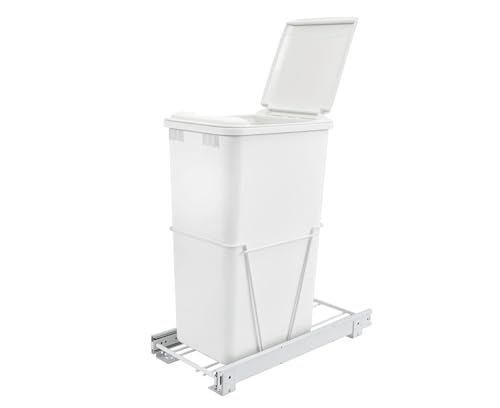 Contenedor de basura rectangular 35 cuartos blanco