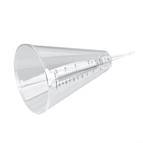 Yhenlovtt Pluviometro per uso in giardino e prato, in plastica trasparente, strumento di misurazione delle precipitazioni con scala graduata da 10 a 250 mm, resistente alle intemperie all'aperto