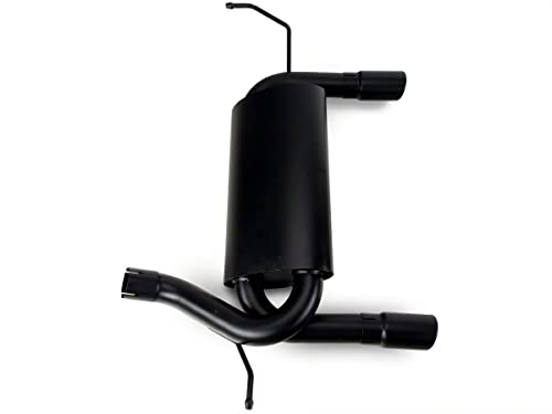 Redrock Dual Outlet Axle-Back Exhaust With Black Tips Compatible With 07-18 Jeep Wrangler Jk #TOP6