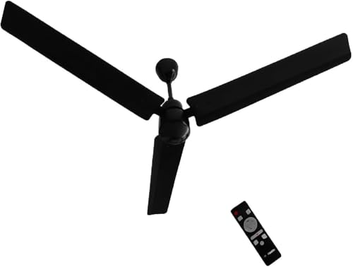 FORMOST Premium 1400mm/56 Inch BLDC Ceiling Fan with Remote - 65% Energy Saving 7 Speed 28W High Air Delivery Silent Motor Fan - Ideal for Home Office - 2 Year Warranty (Black)