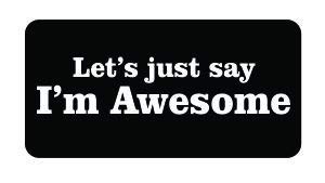 3pcs Let's Just Say I'm Awesome Funny Hard Hat/Helmet Vinyl Decal Sticker