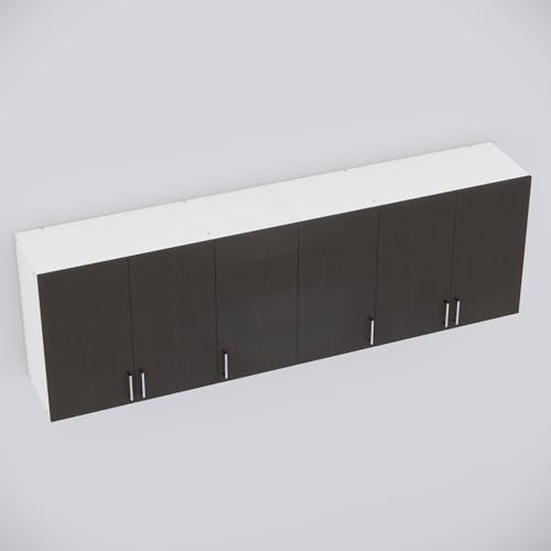 Image of SPECIALITY PANELS 6 Door Modular Wall Mounted Kitchen Cabinet with Adjustable Shelf Space Saving Storage Unit Durable Engineered Wood Cupboard for Kitchen Living Room Utility Organizer Furniture