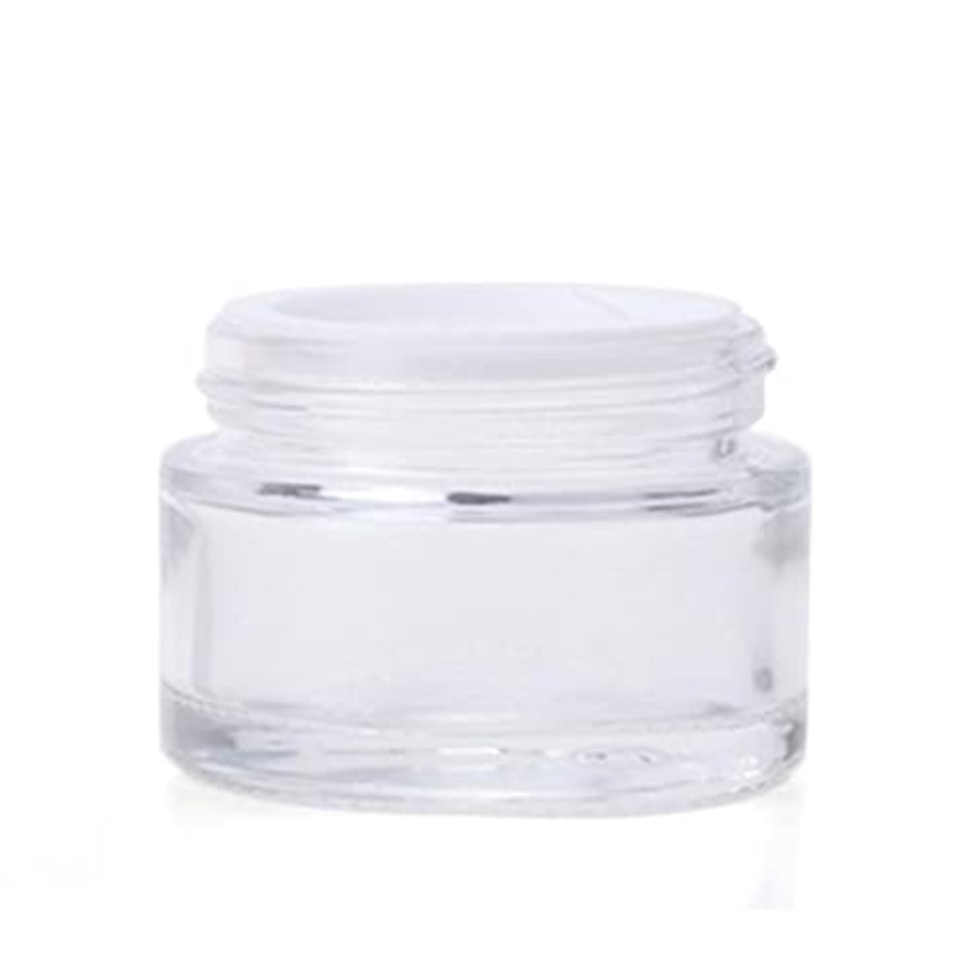 10x Empty Cosmetic Containers Glass Cream Jar for Lip Balm