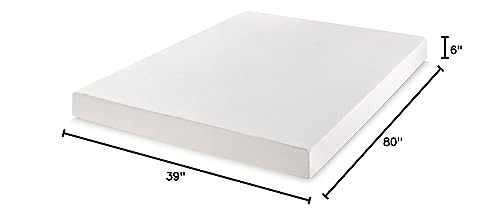 Image of Best Price Mattres 6 inch Twin Mattress XL Long, Bed-In-A-Box, Green Tea Memory Foam,White