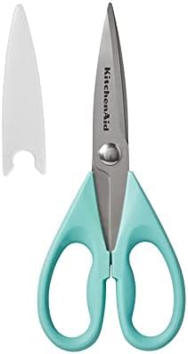 Image of KitchenAid All Purpose Kitchen Shears with Protective Sheath Durable Stainless Steel Scissors,Dishwasher Safe,Soft Grip Comfort Handle,8.72 Inch,Aqua Sky,(Pack of 12)