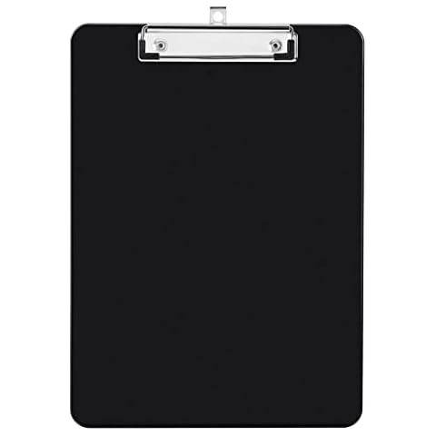 ZMREN Plastic Clipboard, Standard A4 Letter Size Clipboards, Black Clip Boards, Suitable for Office Workers, Students, Teachers (31.5 cm x 22 cm) Cover