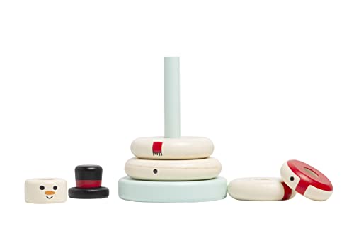 Image of Pearhead Christmas Snowman Stacking Toy Set, Holiday Toys for Toddlers