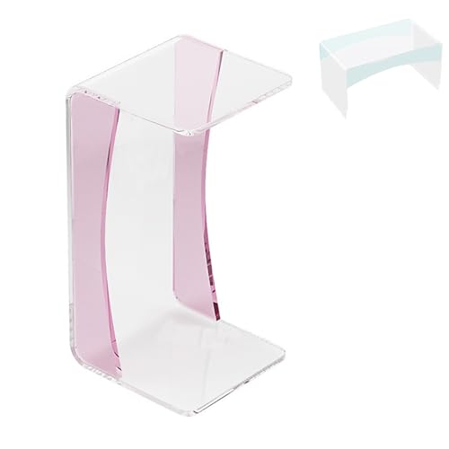 Mesa auxiliar contemporánea de acrílico C, mesita de noche multiusos para sala de estar, dormitorio y oficina, elegante mesita de noche (30 x 30 x 60 cm)