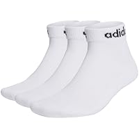 adidas Unisex adulto Linear Ankle Cushioned Socks 3 Pairs, White