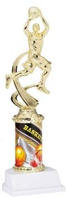 Decade Awards Basketball Trophy, Sport Motion Column - Engraved Basketball
