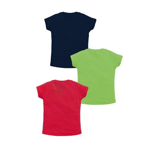 Image of Amazon Brand - Jam & Honey Baby-Girls Half Sleeve Graphic Printed T-Shirt | Round Neck | Regular Fit | Cartoon Characters (Available from 1-14 Years) (Pack of 3)