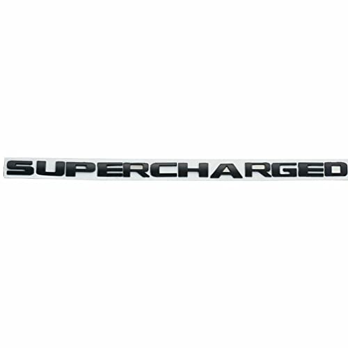 2X Supercharged Letter Emblem Metal Badges Nameplate Logo (Black)