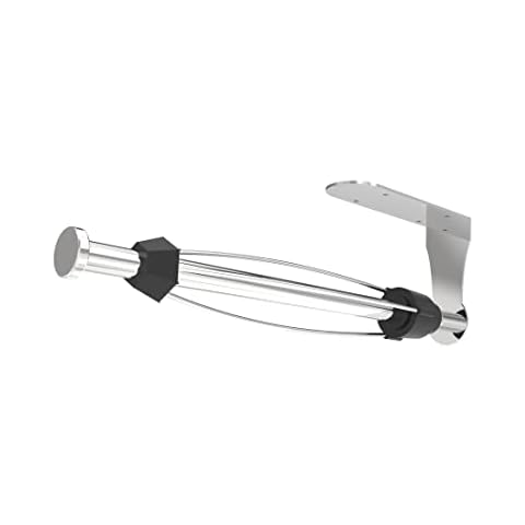 Paper Towel Holder Under Cabinet Brushed Nickel Wall Mounted Hanging Paper Towel Holders Under Counter Paper Rack with Ratcheting for Kitchen Bathroom Rv Silver Mounted Vertically Or Horizontally Cover