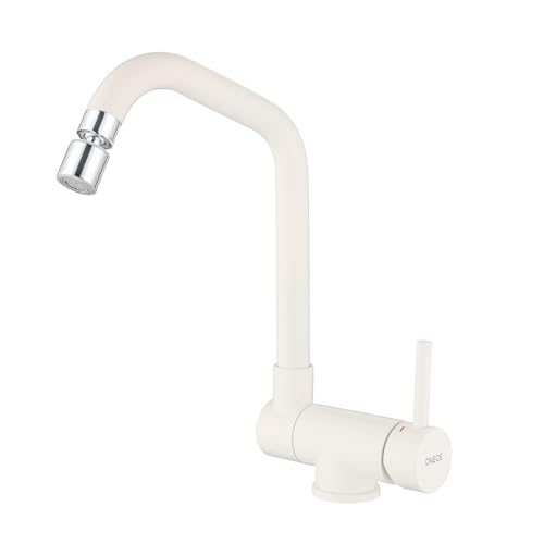 ONECE Robinet de Cuisine avec Tête de Pulvérisation Rotative, Mitigeur Evier Rabattable 2 Jets,...