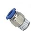MettleAir MTC 1/4-N01 Push to Connect Straight Male Fitting, 1/4" OD, 1/8" NPT Thread
