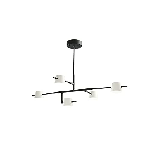 Lámpara de Techo, Luces Colgantes, 5 Cabezas Lámpara de araña de Hierro LED Pantalla Lámpara de araña Ajustable de 360 ​​​​° Lámpara de Sala de Estar Lámpara de Restaurante de Personalidad Creativa L