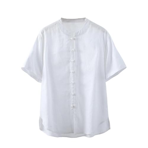 Chemise style chinois hommes lin ample pour éviter la chaleur
