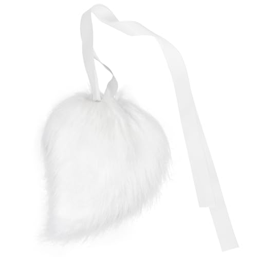 Pistha Easter Bunny Tail Plush Rabbit Tail Fluffy Bunny Costume Accessories for Halloween Animal Cosplay White