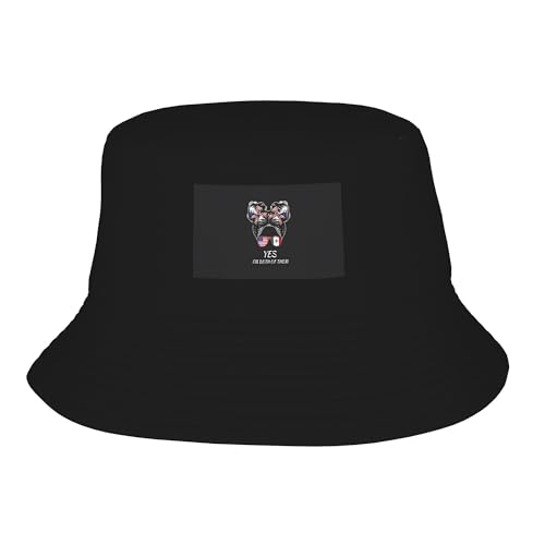 Mexican American Half Flag Girl USA Mexico Bucket Hat for Men Women Teens Fashion Sun Hat Packable Outdoor Fisherman Hat