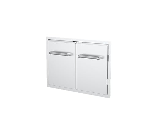 Image of SPIRE 33 inch Built-in Double Access Door, Stainless Steel, Heavy-Duty Handles, Universal Mount, Perfect for Outdoor Kitchens & Islands, BBQ, Outdoor Grilling, Backyards, 780-0018B