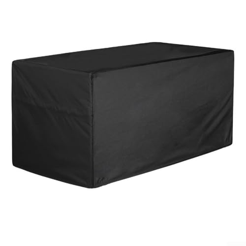 Funda para caja de almacenamiento al aire libre, funda protectora impermeable para muebles de patio con tela Oxford 210D, resistente a la intemperie, protector de caja de jardín para banco (123 x 62 x