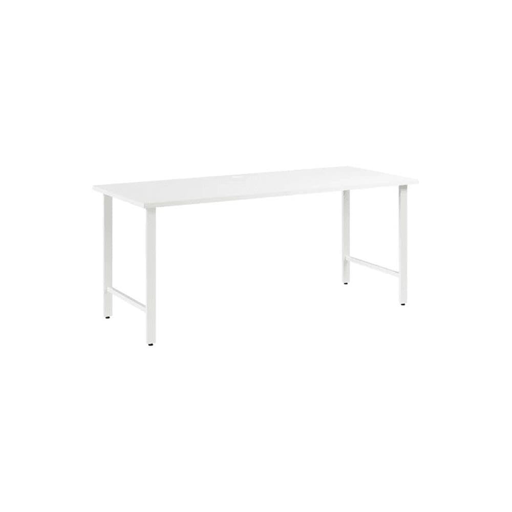 Bush Business Furniture Hustle 72W x 30D Computer Desk with Metal Legs in White, Modular Office Table for Home and Professional Workspace