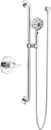 Sistema de ducha con barra deslizante y ducha de mano Peerless PTT24347 miniatura 1