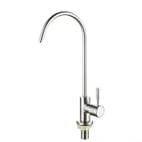 Sistema di acqua potabile filtrata a 4 punti per lavello da cucina, corpo in acciaio inox, design compatto salvaspazio (argento)