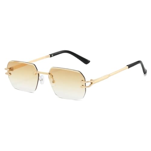 Lunettes de soleil rectangulaires transparentes et légères au style vintage unique
