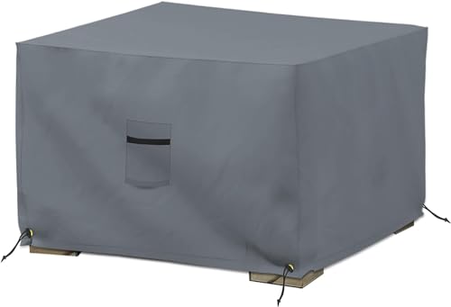Covers & All Outdoor Ottoman Slipcover, 12 Oz Pvc Polyester, Waterproof Ottoman Cover Resists Tear And Uv, Square Patio Furniture Covers For Indoor/Outdoor Use  cover