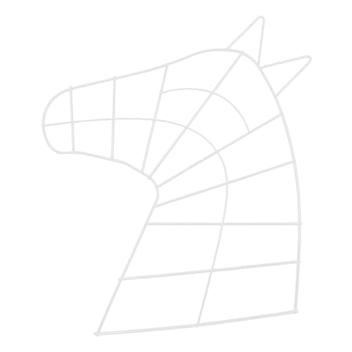 Tachiuwa Horse Shaped Wreath Holder for and Porch Decoration, White