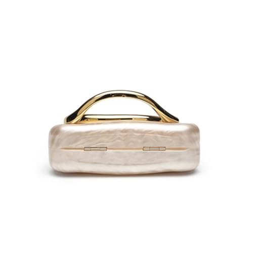 Image of Acrylic Clutch Purse for Women Classic Round Acrylic Evening Handbag Vintage Metal Handlebars Bag for Wedding Party Prom