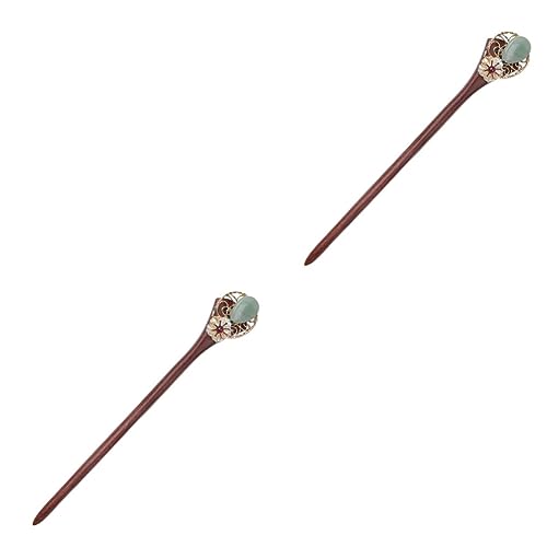 Épingle à cheveux bois chinois FRCOLOR accessoire chignon vintage pour coiffure de mariage