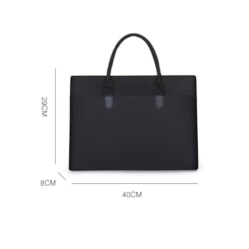 Briefcase Portable Information Kit Meeting Bag Black Oxford Document Bag Business Document Bag Storage4