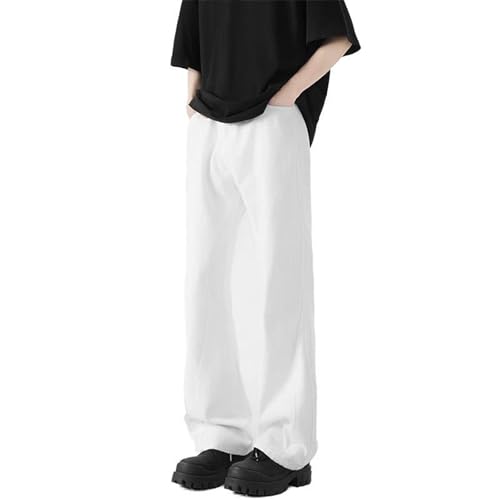 Men's Jeans Spring American White Straight Wide Leg Denim Long Pants for Men2