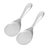 PERSELOSO 2 piezas Cucharas de Servir Arroz de Acero Inoxidable de Paletas Antiadherentes para Cocina y Restaurante Utensilios Duraderos y Fáciles de Limpiar