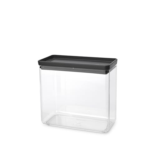 Récipient empilable Brabantia TASTY+ | Grand récipient alimentaire hermétique avec joint en silicone pour la cuisine | Pour aliments secs et humides, sucre,...