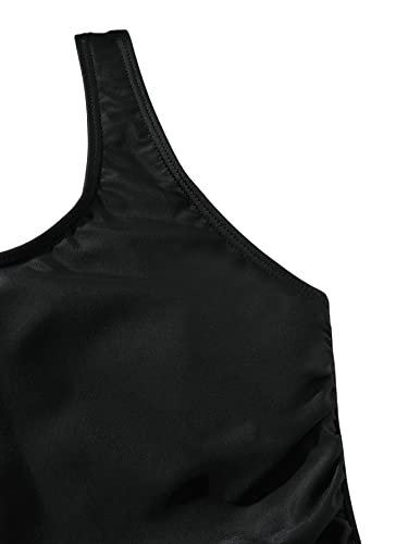 SHENHE Girl's 2 Piece High Waisted Swimsuit Drawstring Sport Bikini Sets Tankini Bathing Suits3