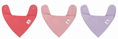 Image of The Ollie World Bandana Bibs (3-Pack) – Adjustable Snaps, Moisture-Wicking Fabric, OEKO-TEX® Certified, Soft & Absorbent