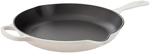 Le Creuset Enameled Cast Iron Signature Iron Handle Skillet, 11.75″ (2-3/8 qt.), Meringue Le Creuset Enameled Cast Iron Signature Iron Handle Skillet, 11.75″ (2-3/8 qt.), Meringue