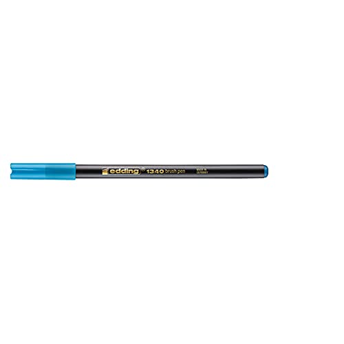 Rotuladores Edding edding 1340 rotulador con punta de pincel flexible - azul claro - 1 rotulador para pintar, escribir y dibujar - diarios de...
