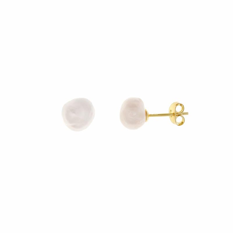 Pendientes de Perla Blanca Natural en Plata de Ley 925 – Diseño Elegante y Atemporal – Joyería Fina para Mujer – Salvatore